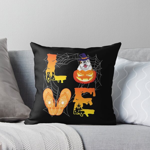 Item preview, Moon Flip Flop Spider Pumpkin English Bulldog Love Halloween designed and sold by RorenSteven.