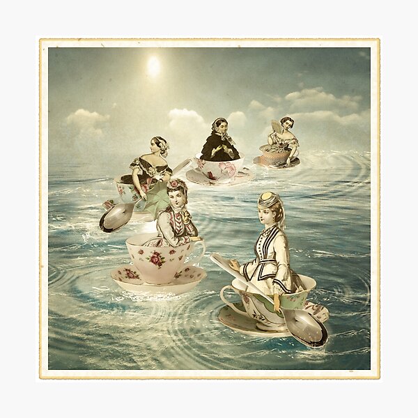 Item preview, Surfers on a teacup sea designed and sold by Margaret Orr.