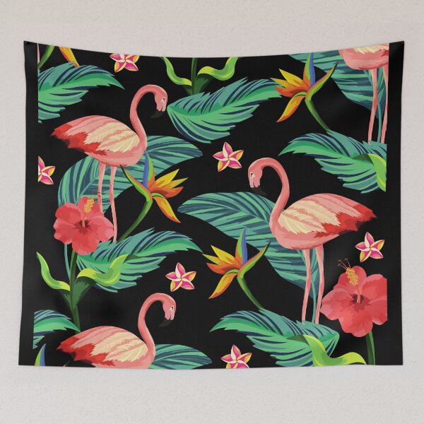 Item preview, Flamingo and Flowers designed and sold by yousseftalat2.