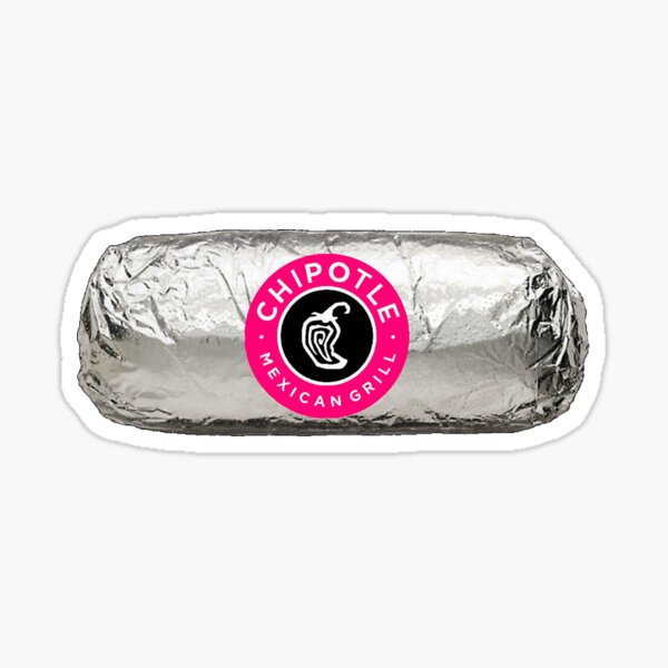 Chipotle Burrito - Pink Sticker
