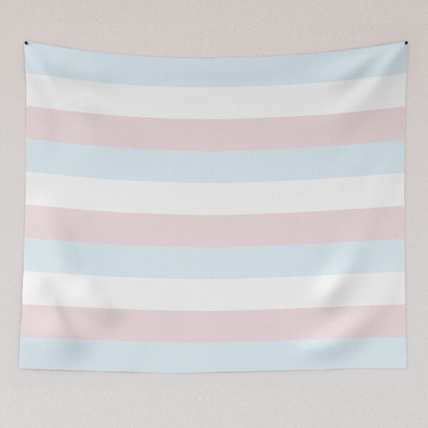 Item preview, 3 Large PALE BLUE, PALE PINK and WHITE Horizontal STRIPES designed and sold by RachelMacht.