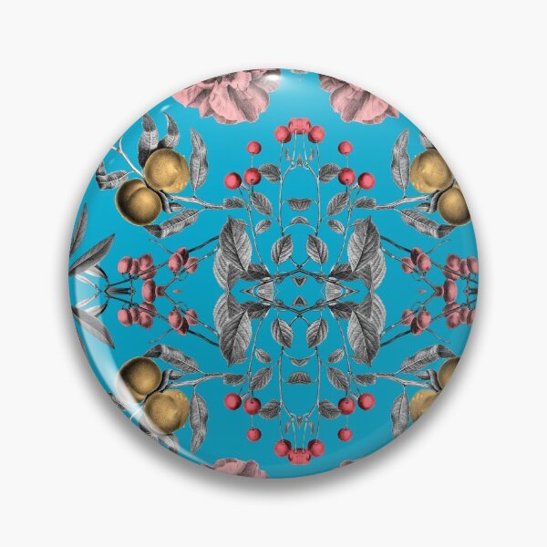 Item preview, Turquoise Fruits and Flowers designed and sold by AntiquusForma.