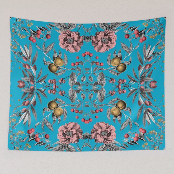 Item preview, Turquoise Fruits and Flowers designed and sold by AntiquusForma.