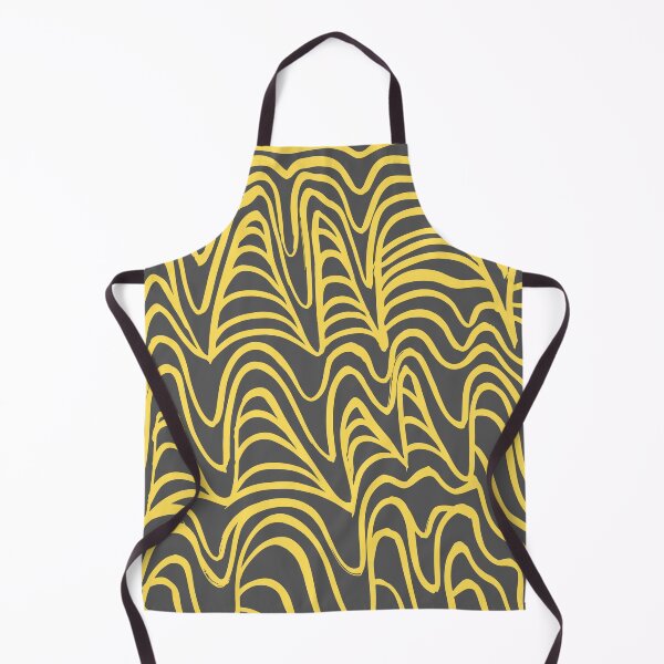 Item preview, Yellow Wavy Lines Pattern designed and sold by CherryDamzel.