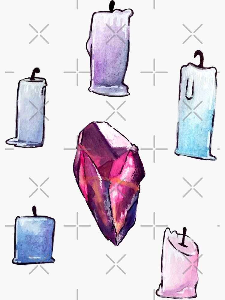 Witchy Candle Stickers by seasofstars