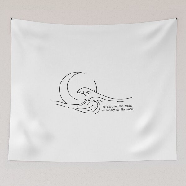 Item preview, moon and ocean  designed and sold by arceart.
