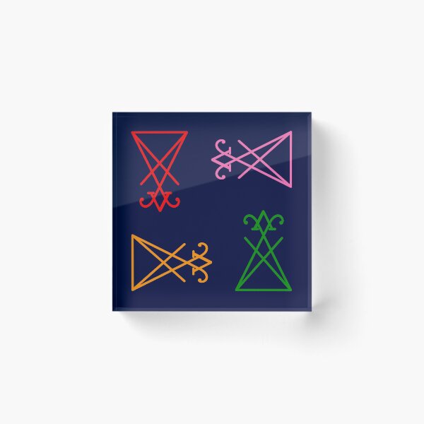 Item preview, Colorful Lucifer Sigil Pattern designed and sold by AlasAHintStudio.