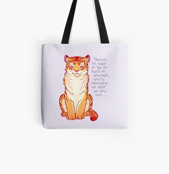 "You're Managing as Best as You Can" Tiger All Over Print Tote Bag