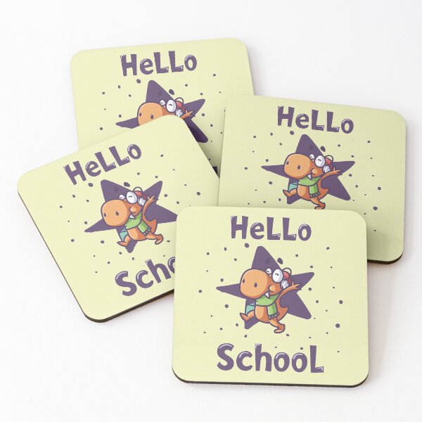 Item preview, Hello school baby dinosaur - dark designed and sold by Kidzz.