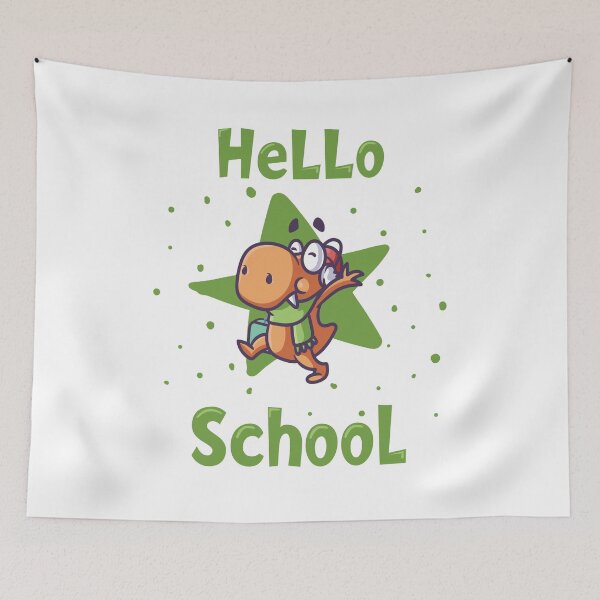 Item preview, Hello school baby dinosaur - green designed and sold by Kidzz.