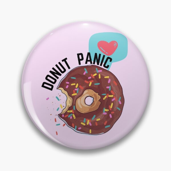 Item preview, Donut panic - black font funny designed and sold by theslowdown.