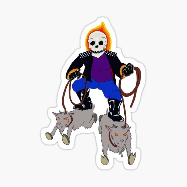 Goats Rider Sticker