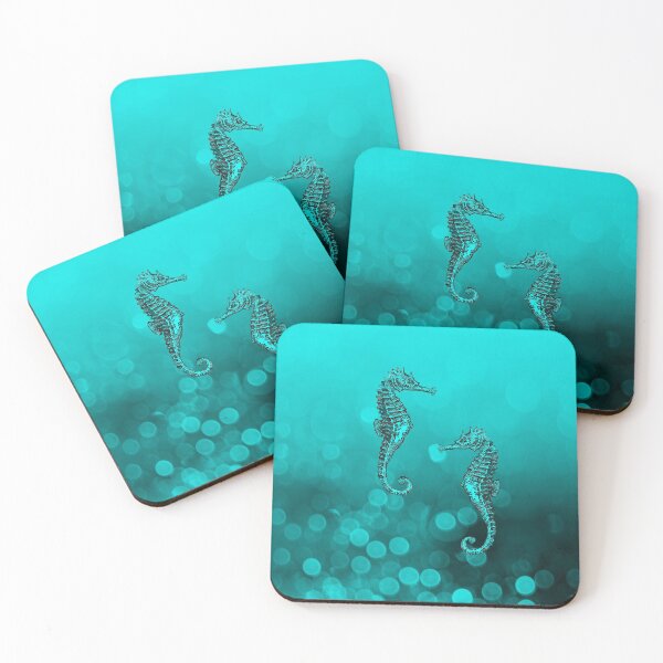Item preview, Summer Vibes Sea Horses In Deep Turquoise Waters designed and sold by artsandsoul.