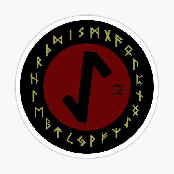 Item preview, Red Eihwaz Futhark Rune Symbol designed and sold by Depic Spirit.