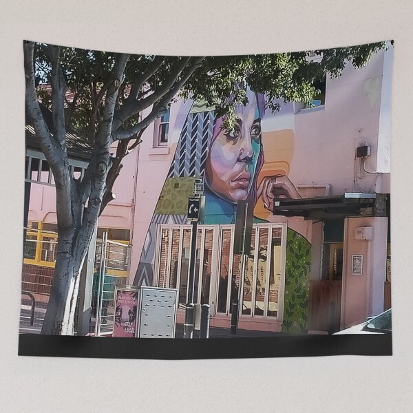 Item preview, Woman in Thought Street Mural designed and sold by FindingFreebird.