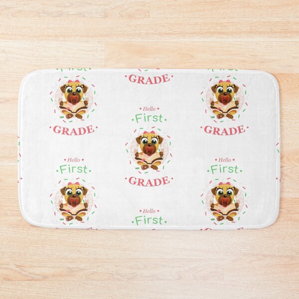 Item preview, Hello first grade | Baby pug girl designed and sold by AnnaRuz.