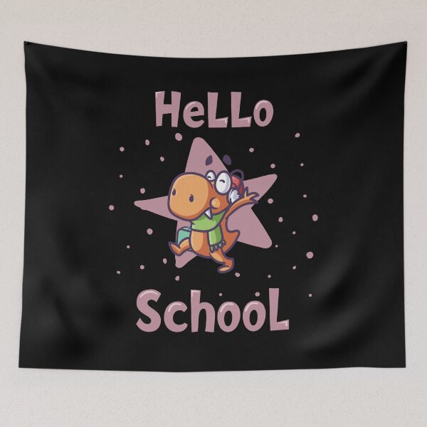 Item preview, Hello school baby dinosaur - pink designed and sold by Kidzz.