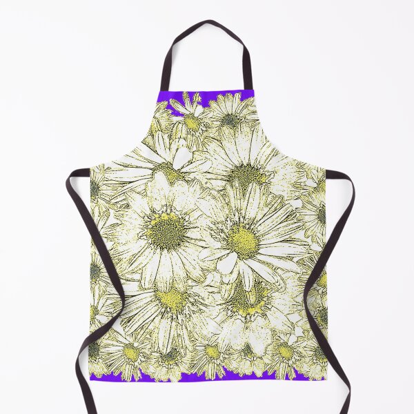 Item preview, DECORATIVE ABSTRACT WHITE DAISIES PURPLE COLOR BORDER designed and sold by sharlesart.