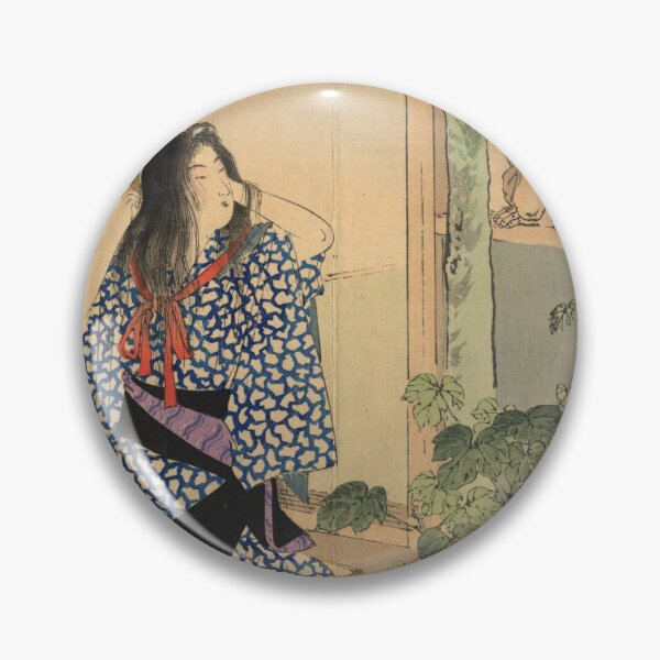 Item preview, Mizuno Toshikata - Bijin Combing her Hair Vintage Japan  designed and sold by RBEnt.