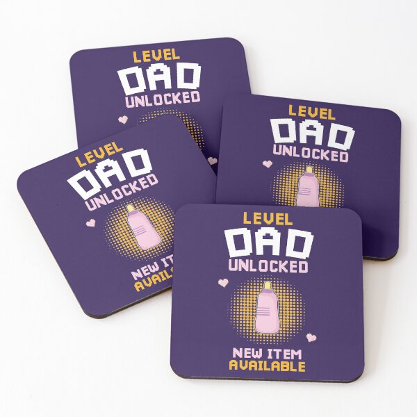 Item preview, Funny Pink Level Dad Unlocked Pregnancy Announcement Mens First Time Dad Gamer Father To Be Est 2022  designed and sold by ZeLittleFamily.