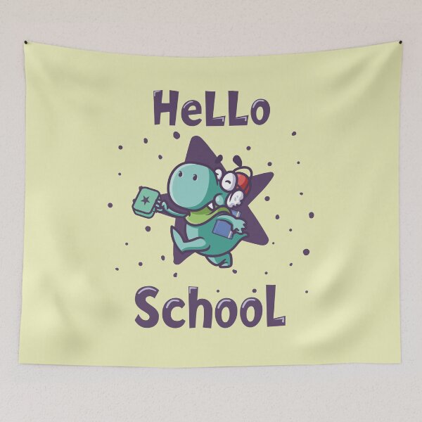 Item preview, Hello school baby dinosaur II - dark designed and sold by Kidzz.