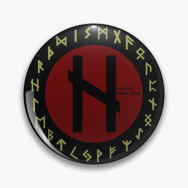 Artikelvorschau, Rotes Hagalaz Futhark Runensymbol entworfen und verkauft von Depic Spirit.