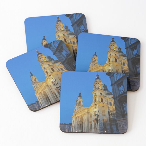 Item preview, St. Stephen's Basilica in Budapest, Hungary at night  designed and sold by ExploreYK.