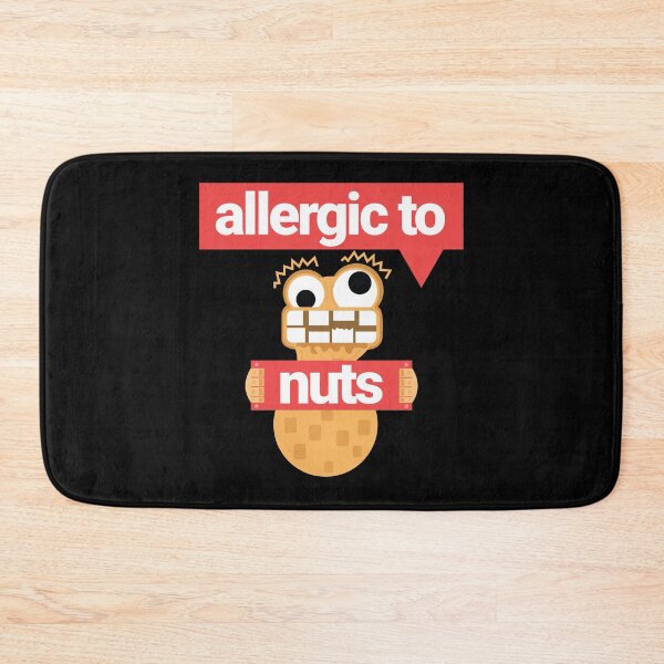 Item preview, Allergic to nuts design. Nuts being crazy people represented by crazy peanut cartoon character animation designed and sold by tiredofwinning.