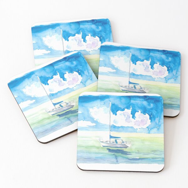 Item preview, Sailboat in Caribbean Turquoise Waters designed and sold by artshop77.