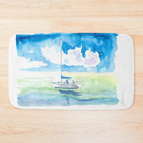 Item preview, Sailboat in Caribbean Turquoise Waters designed and sold by artshop77.
