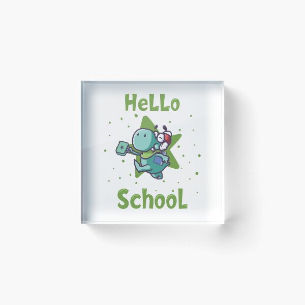 Item preview, Hello school baby dinosaur II - green designed and sold by Kidzz.
