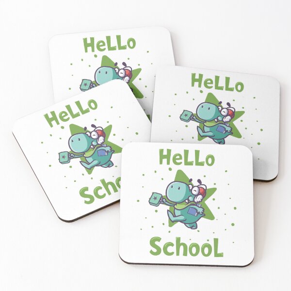 Item preview, Hello school baby dinosaur II - green designed and sold by Kidzz.