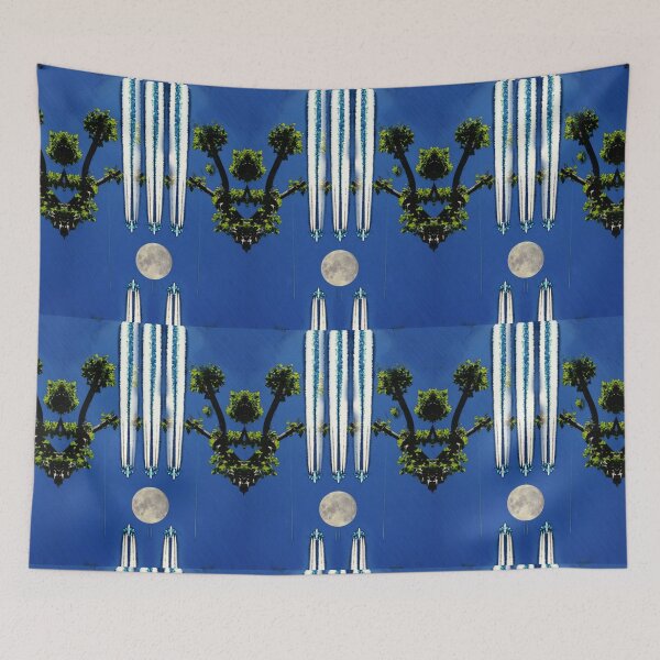 Item preview, To the moon and back - airplanes in the sky - photo collage designed and sold by kikidu21.