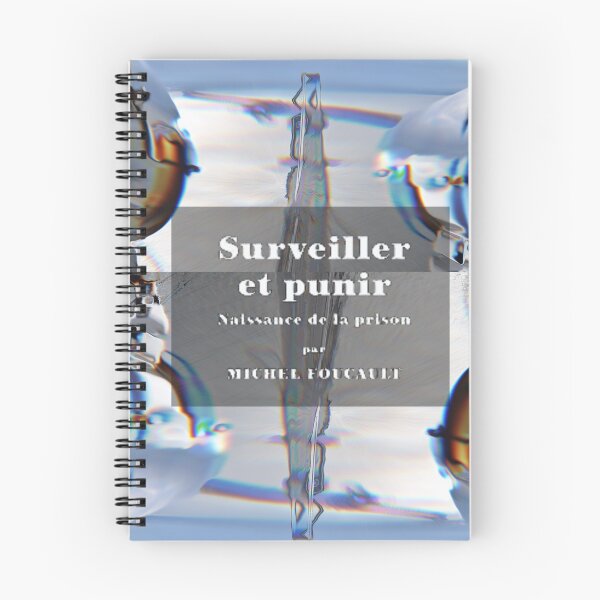 Aperçu de l'œuvre Chemise Foucault smear glitch Discipline & Punish en français créée et vendue par Public Sphere.