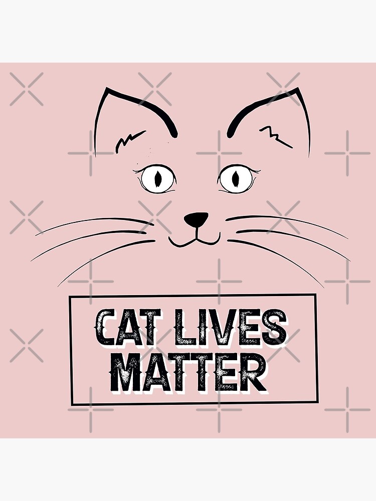 Thumbnail 5 of 5, Coasters (Set of 4), Cat Lovers - Cat Meme - Cat mom - Cat Lives Matter Cute Cat Face Cat Rescue designed and sold by realtimestore.