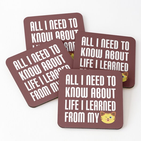 Item preview, All I Need To Know About Life I Learned From My Cat designed and sold by AnveeBubbles.