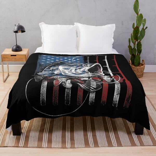 Item preview, Fishing American Flag Vintage-USA Bass Fisherman designed and sold by WilliamQuinnell.