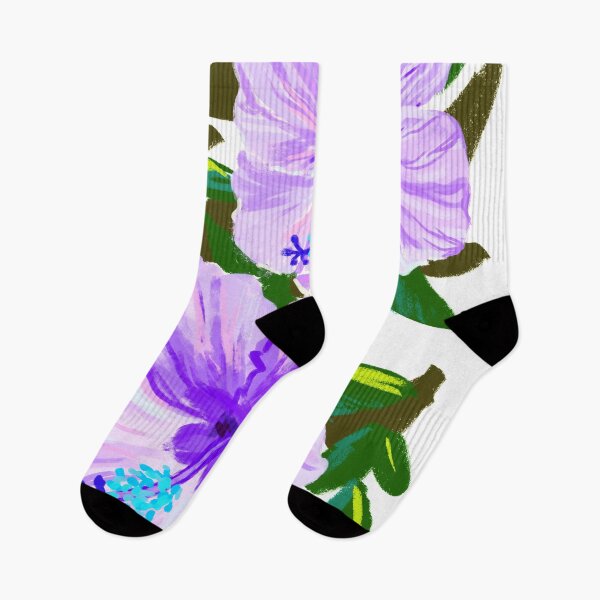 Item preview, Violet hibiscus flowers designed and sold by orangerinka.