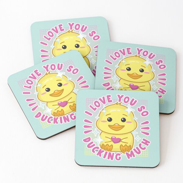 Item preview, I Love You So Ducking Much Text With Cute and Kawaii Ducks Graphic for Ducks Lover designed and sold by NightGleam.