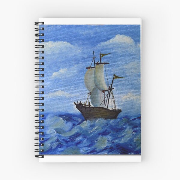 Item preview, A Ship on a sea wave canvas paint designed and sold by Shaik87.