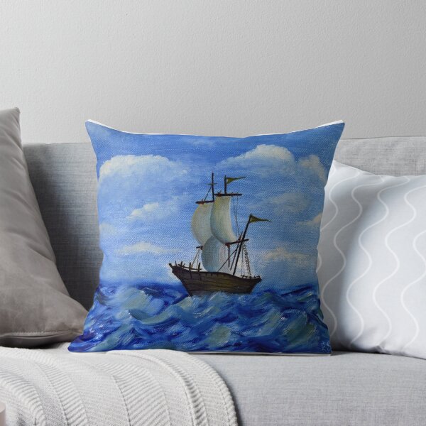 Item preview, A Ship on a sea wave canvas paint designed and sold by Shaik87.