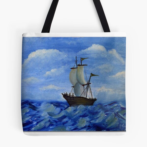 Item preview, A Ship on a sea wave canvas paint designed and sold by Shaik87.