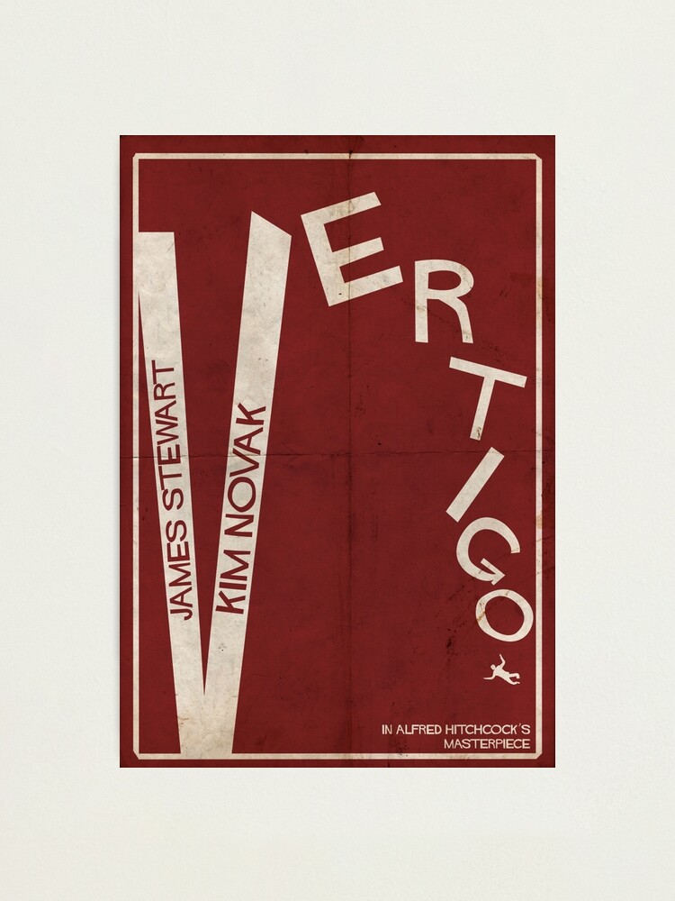"Vertigo Poster minimalista, Alfred Hitchcock James Stewart, Kim