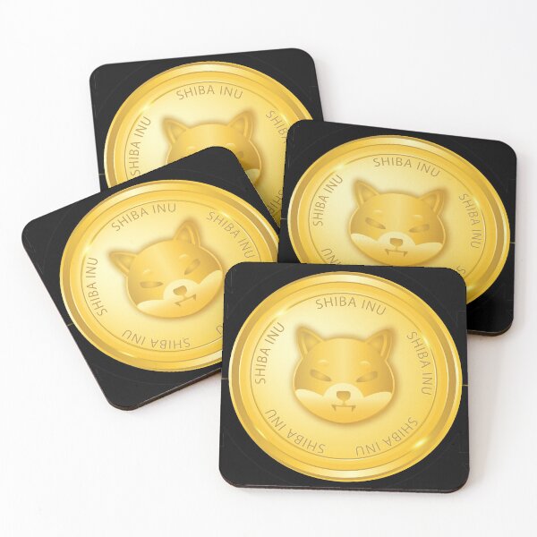 Item preview, Shiba Inu (SHIB) crypto currency tagline with golden colour designed and sold by ZieProject.