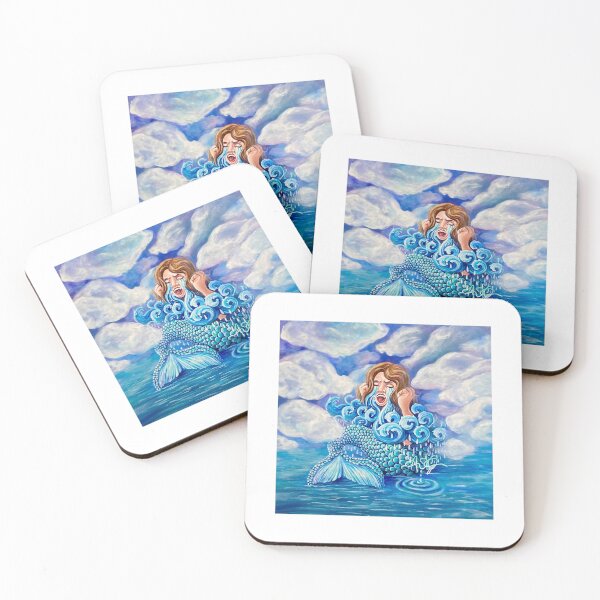 Item preview, Overwhelmed Mermaid in Ocean of Tears designed and sold by marsunicornio.