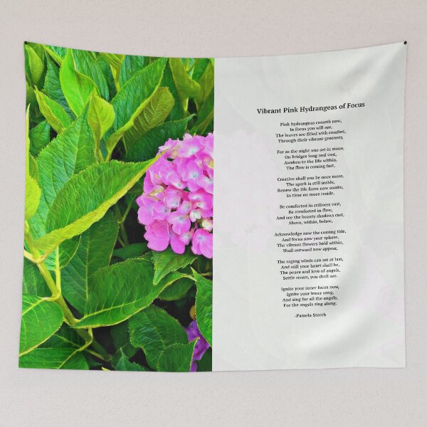 Artikelvorschau, Vibrant Pink Hortensien of Focus Poem entworfen und verkauft von Pamela Storch.