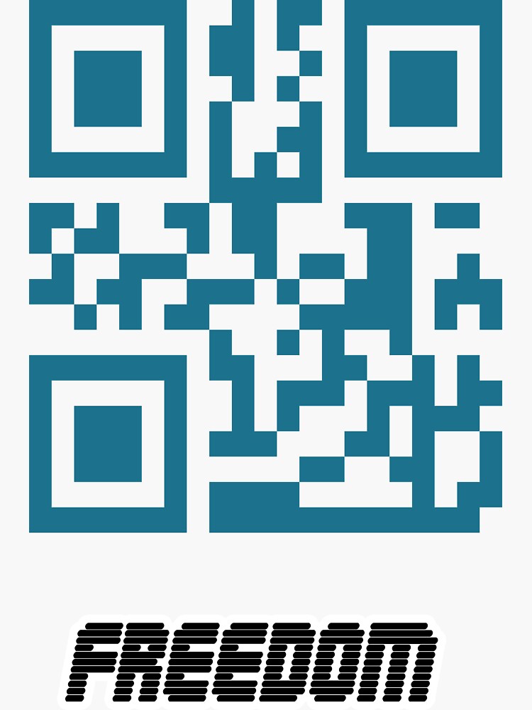 "QR code Freedom" Sticker for Sale by ArtofRor Redbubble