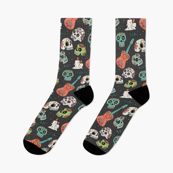 Item preview, Celebrate Hallowen with Mexican Skulls And Music Guitars And Candles.... designed and sold by JrocketDesigns.
