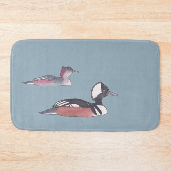Item preview, Hooded Merganser male and female bird species wildlife art designed and sold by TheWaterBirds.