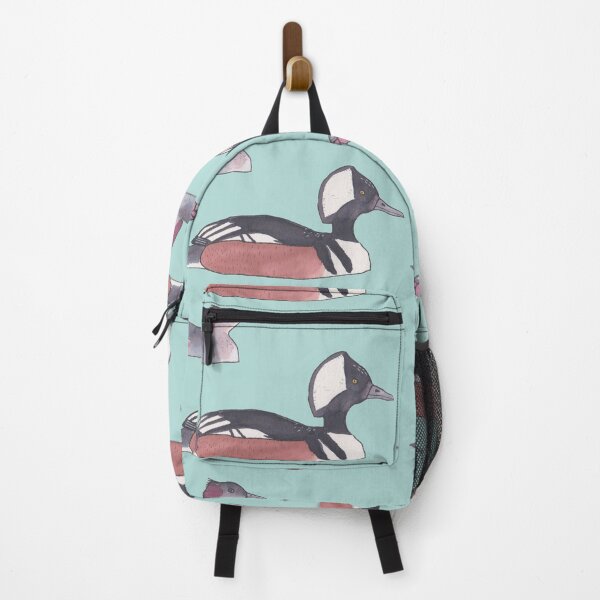 Item preview, Hooded Merganser male and female bird species wildlife art designed and sold by TheWaterBirds.